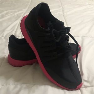 Adidas Tubular Black / Pink Athletic Shoes